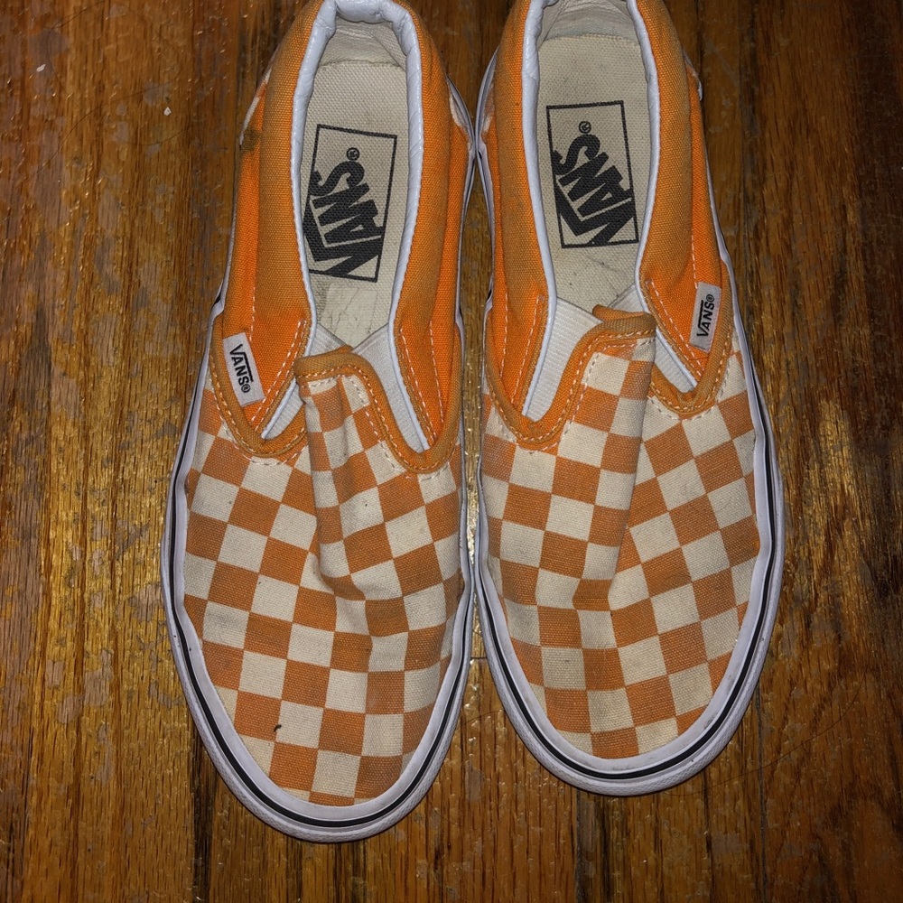 Orange checkered vans